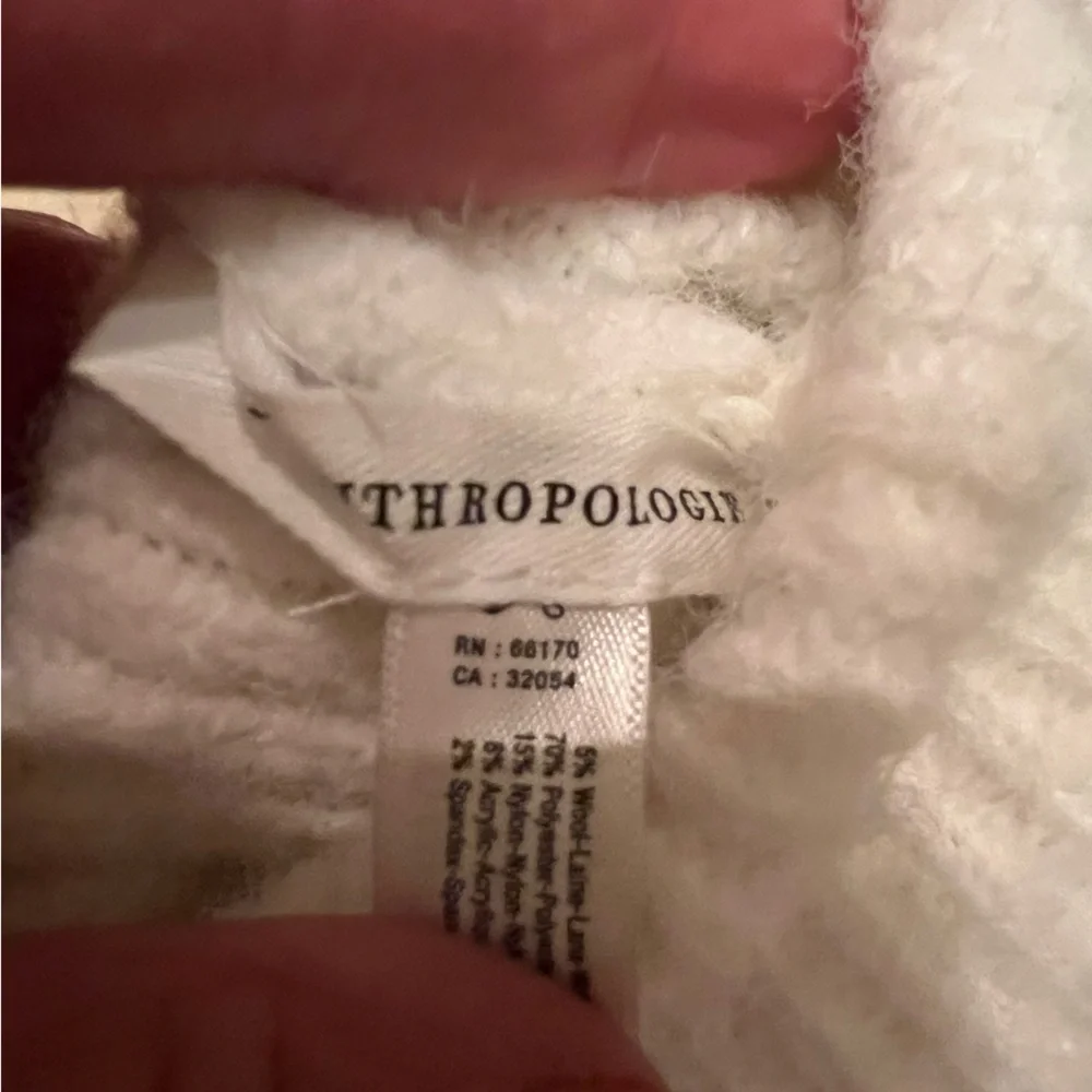 NWT new Anthropologie embellished cozy deco mittens gloves white rhinestones